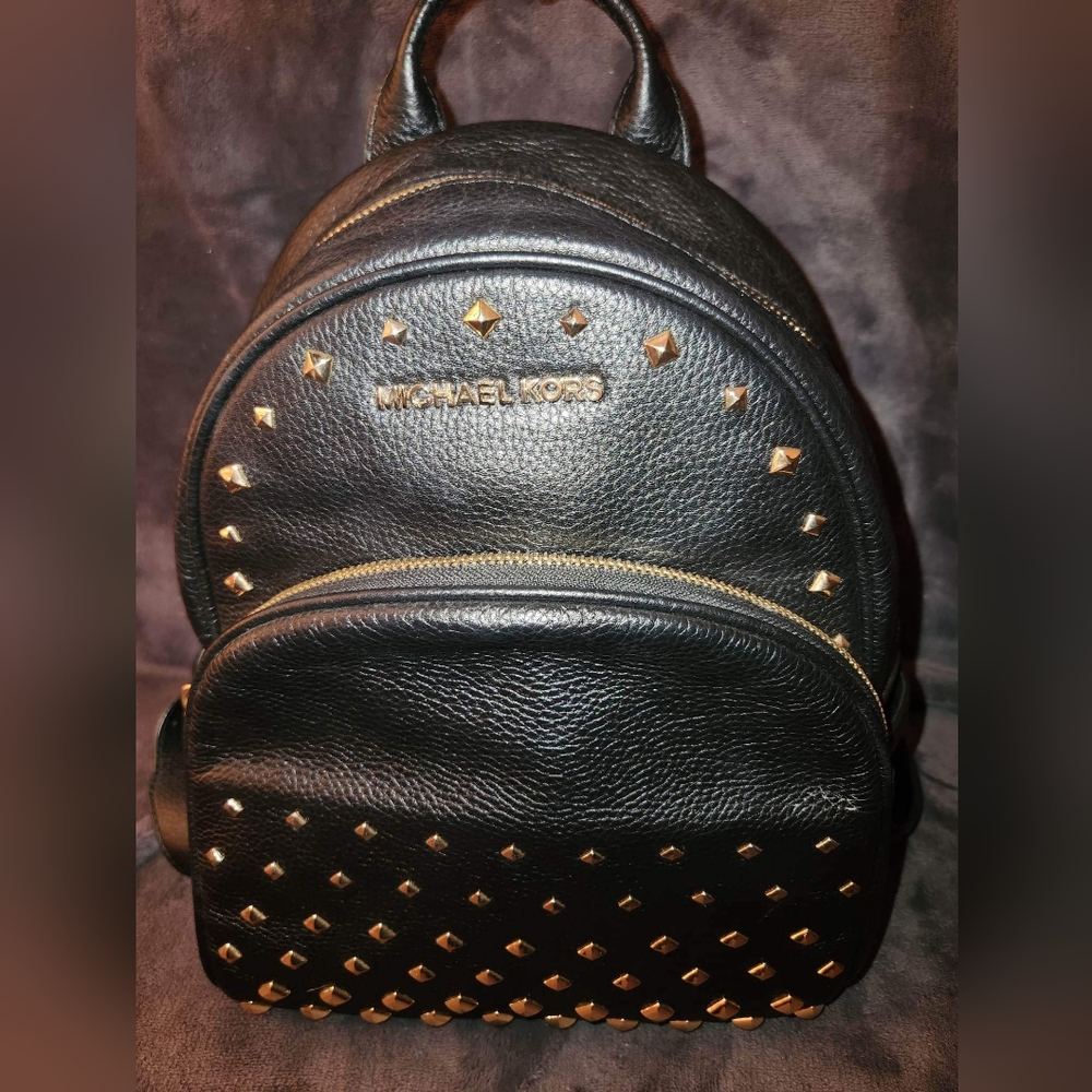 Michael Kors Abbey Medium Backpack Bag, Black